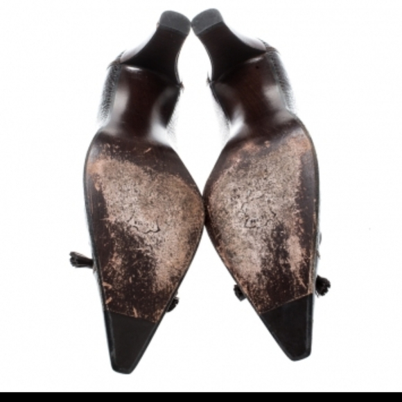 Stuart weitzman croc lizard embossed pointed pumps - Picture 6 of 10